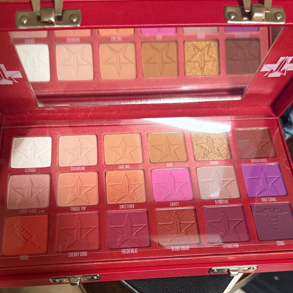 Jeffree Star Bold Eyeshadow Palette with Red and Purple Hues